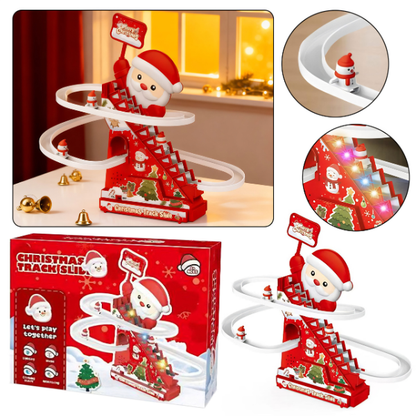 KidJoyBox SantaSlide – Christmas Santa Climbing & Racing Track Toy